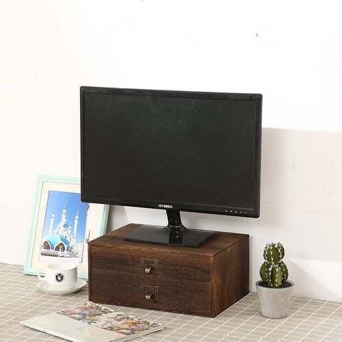 新款实木多层zakka桌面收纳盒 木质抽屉式 大号A4纸 办公桌整理箱