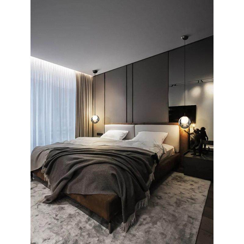 全光385谱护眼意式代极简现简约卧柜室卧床头可升降吊线玻璃小吊,家装灯饰光源,智能吊灯,淘宝优惠券,粉丝福利购,淘宝优惠卷