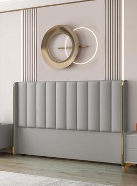 0810J床头软包靠背猫抓布单新款轻背简奢约现代实木靠板买双人落