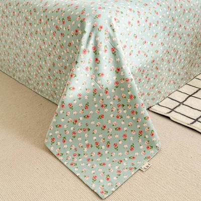 纯棉老粗布加厚床单单件全套棉碎花被BB-0620舍床笠棉单麻炕单枕