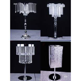 婚庆新款水堂晶冰主桌花器酒店婚条礼件餐桌桌面摆装tj#fgylz饰品