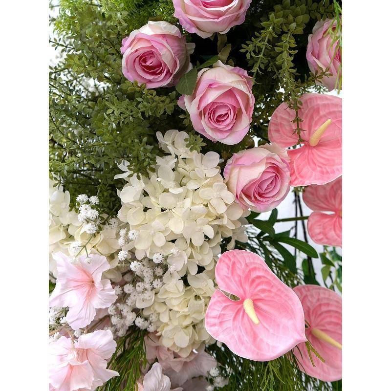 欧式牛田礼园风格角拱门花艺 仿真花假花花摄影背景婚CEL成品布置