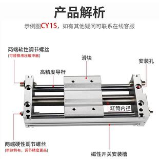 RMT无杆气缸C1S-1015/20/2532/4/0-108010/150 MRU磁Y偶/式滑台导