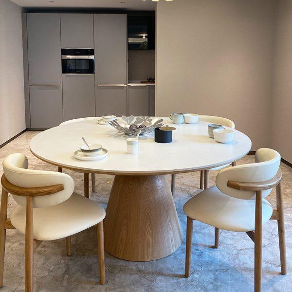 北欧岩板实木餐桌椅家用小户型圆形长方形现代简约侘寂风吃饭桌子,住宅家具,岩板餐桌,淘宝优惠券,粉丝福利购,淘宝优惠卷