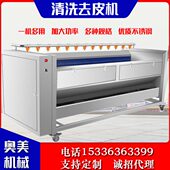 毛辊清洗机 毛滚毛刷清洗机 红薯地瓜毛刷清洗机 毛刷脱皮去皮机