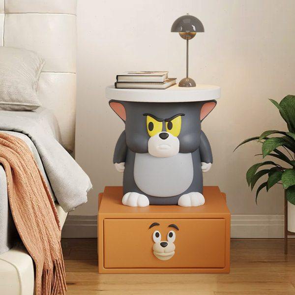 猫和老鼠床头柜创意卧室儿童房床边收纳柜子多巴胺软装高级感摆件,家居饰品,落地摆件,淘宝优惠券,粉丝福利购,淘宝优惠卷
