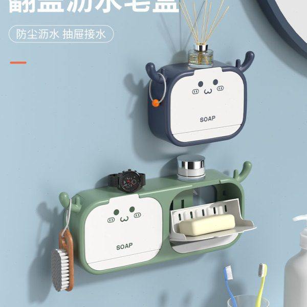 香皂盒壁挂式免打孔沥水置物架大号家用浴室卫生间墙上创意肥皂盒,家庭/个人清洁工具,皂盒,淘宝优惠券,粉丝福利购,淘宝优惠卷