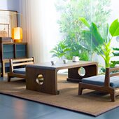 乐朴可以叠榻榻米茶几实木飘窗桌简约阳台桌子矮桌中式 炕桌国学桌