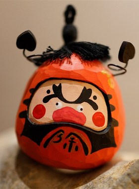 《钟馗》木刻自习室手工木雕七夕节礼F物好运寓意达摩神明汽车摆