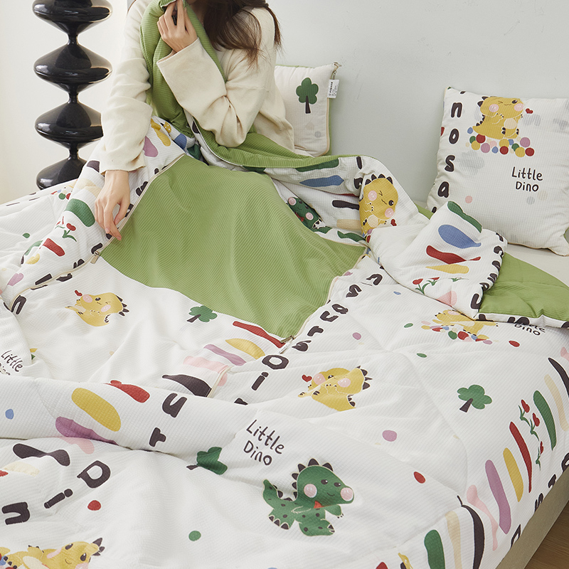 泡芙棉抱枕被子两用午睡毯子二合一车载枕头被办公室X靠枕四季通