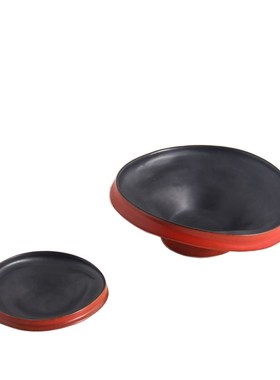 新中式复c古陶瓷果盘摆件现代样板间民宿售楼处酒店客厅花器装饰