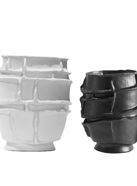 现代简约家居创意陶m瓷花瓶摆件样板房酒店客厅电视柜餐桌装饰花