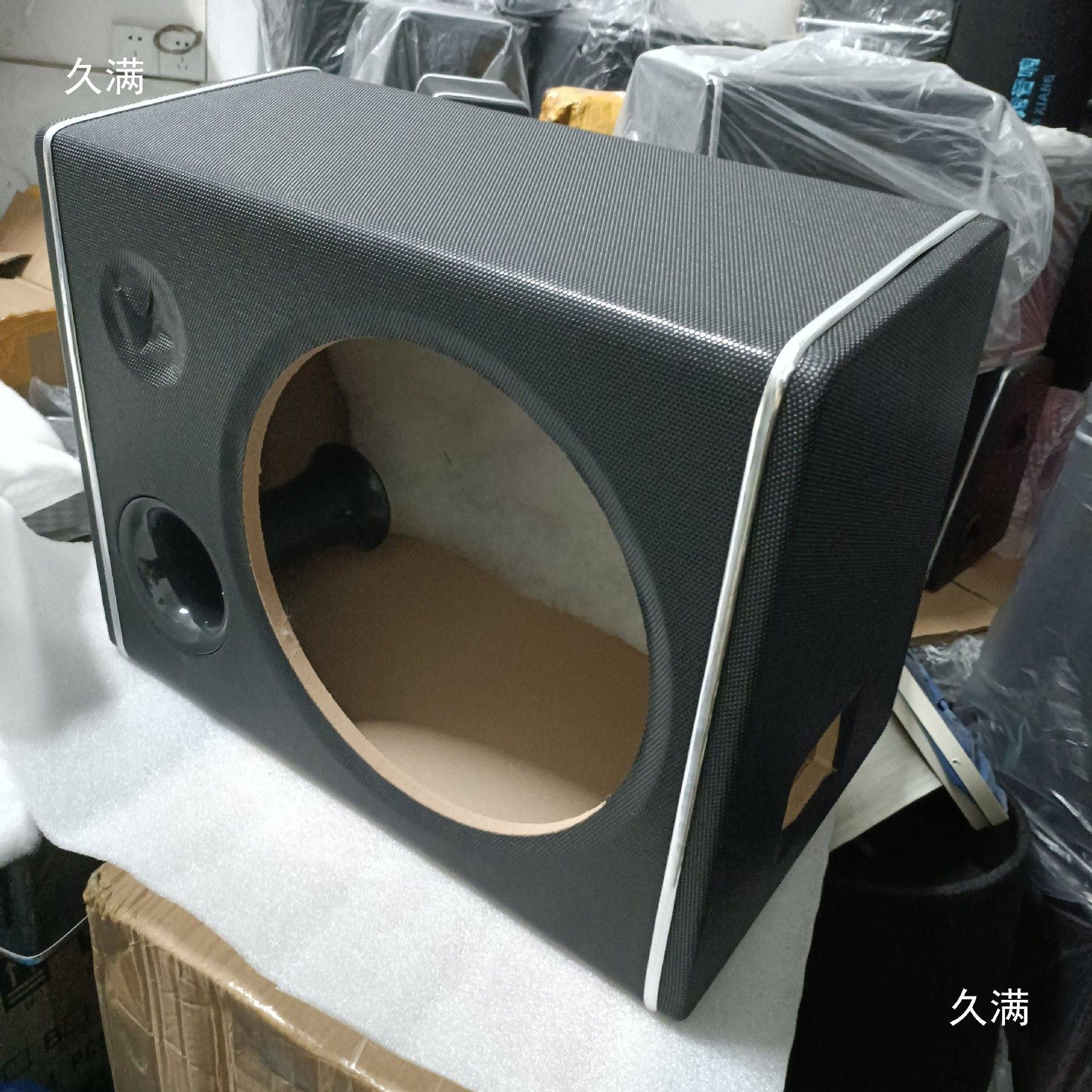 12寸扁梯形大功率重低音车载低音炮空箱汽车改装配件无源无源空壳