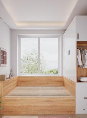 小米型榻榻床衣柜一33736体户省空间高箱书桌带转角吊柜组合储物