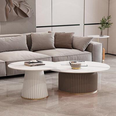 2025新款岩板轻意茶几客厅家子奢用现代小68006户型创网红圆形小