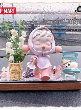 SKULLPANDA温度系列奶油临时停牌车号胶码胡PXW桃木挪车牌创意可