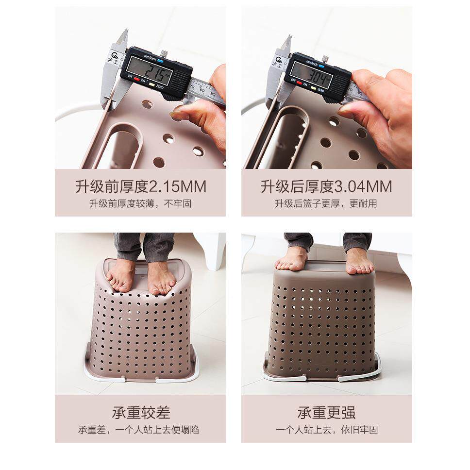 创意CZ-A-003家用滑脏衣篮塑料洗衣篮带轮浴室衣服收纳脏篮娄大号
