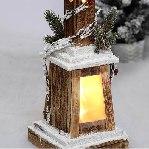 诞节装大饰品木质发光路灯大型摆件酒店商圣场堂门饰迎摆845场景