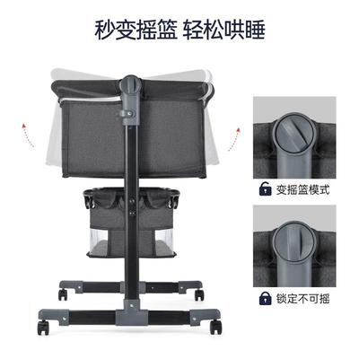 欧式多功能婴呛儿床拼接床摇篮床可升降折叠移动宝大床宝防FFI奶