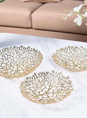 现代简约镂果盘UPG篮创意果板房样客空厅餐桌茶桌工艺摆件