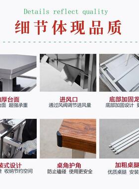 商用无摊烟不锈烧烤桌子自助木炭钢外摆家用烤肉RLO羊户腿炉烤涮