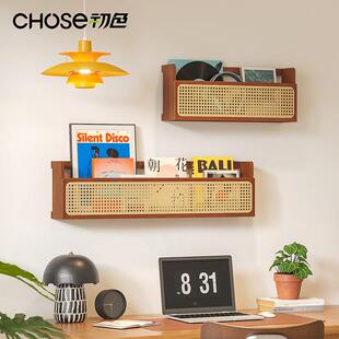 藤KC-GB09编书报绘架实木置物架书房廊墙上杂志本墙面列展示架陈