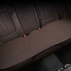 棉麻布片车坐垫无椅靠背四季通AUI风夏季驾驶三件套半汽包后单排