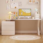 学法式 岩书板桌家用型小户型习桌卧室转973角梳妆台带柜一体电脑