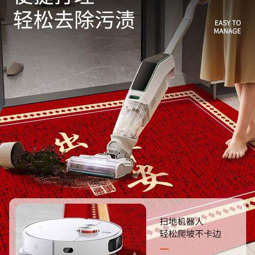 入户门防地垫色新中式新门口垫子红进门脚垫家用款F99S5H可裁剪滑