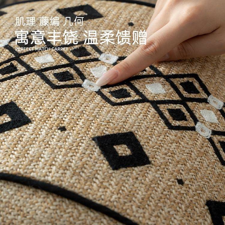 古坐墩客厅地毯地上坐垫小凳子法式蒲米FS75985榻榻懒人阳团台沙