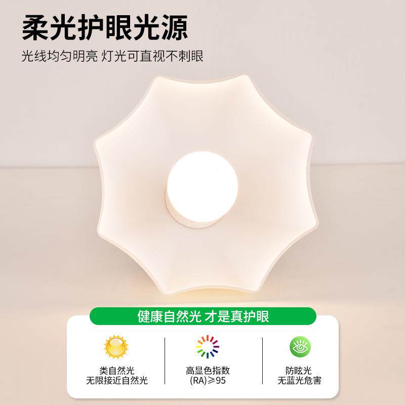 胡桃走廊灯过道灯灯花瓣吸顶木灯中古楼风梯灯具入户79573玄关阳