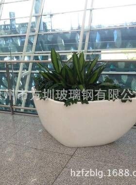 厂家售角卖机场高THM玻璃钢花盆/三形花器种花箱组合花植钵玻档纤