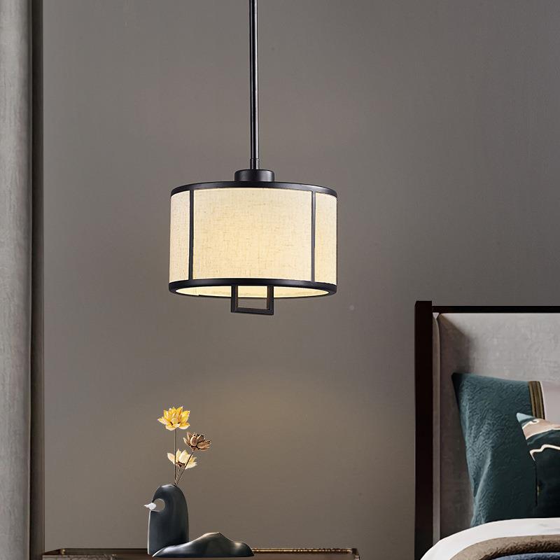 新品式新卧中小吊灯室床客厅茶室书房头154布艺创意走廊古典设计