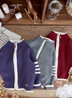 【呼呼专享】【顾奈】  6908 刺绣开衫小狗（加绒） 针织开衫外套