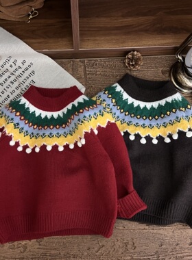 【主播推荐】【顾奈】 6896 复古针织衫 时尚宽松毛衣