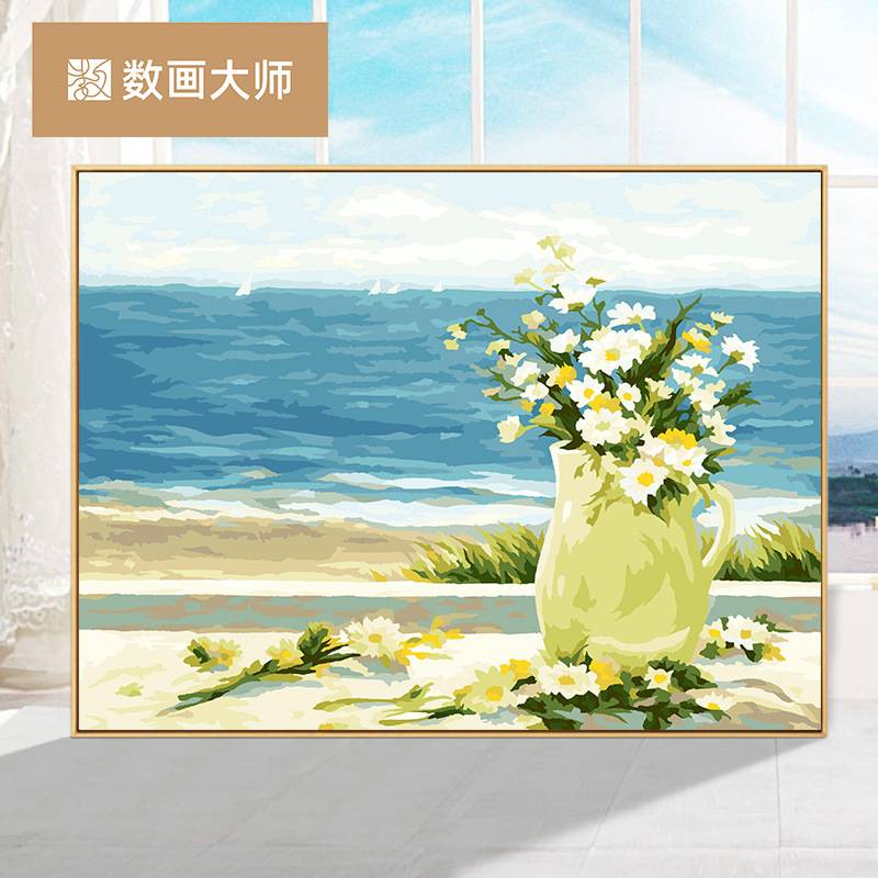 数画大师数字油画纯手绘风景填色装饰画客厅手工 客厅装饰画