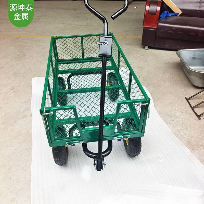 四轮手推网车搬运快递工具车 夜市摆摊手推车 手推拖车拉货小推车