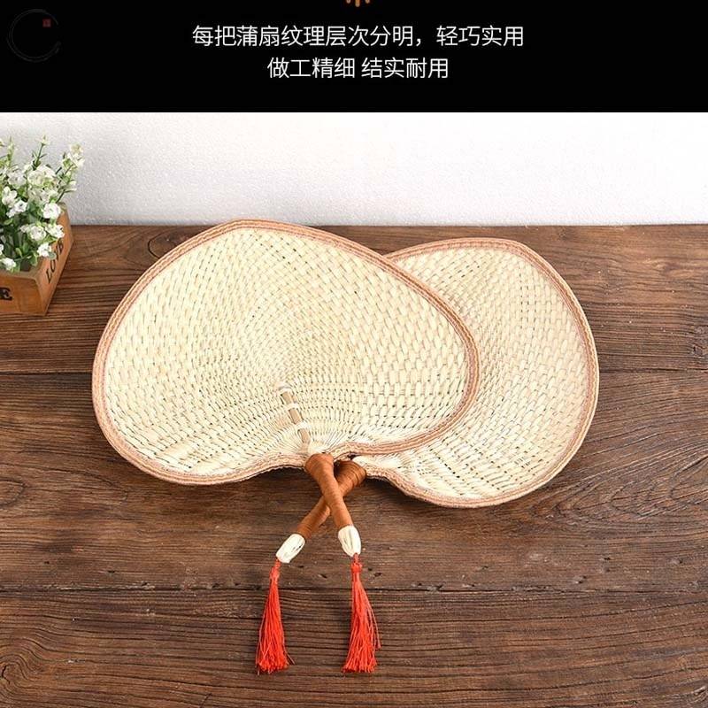 V45O蒲扇老式圆形手工编织的扇子老人用轻便家用大号夏季婴儿