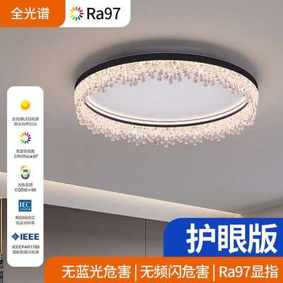 意式极简卧室吸顶灯现代简约轻奢中古风新款书房主卧房间中山灯具