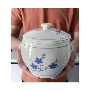 闽南溢汤炖罐溢鸭汤滴汤隔水炖盅内胆带孔免过滤陶瓷隔渣