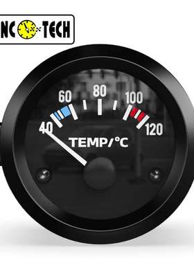 SINCO TECH 2寸52MM黑色面指针水温表12V通用 汽车改装仪表