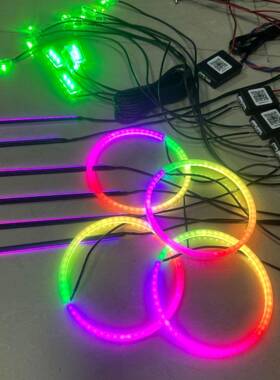 RGB幻彩256色led lamp氛围灯18灯22灯110CM更长灯条亚克力套装