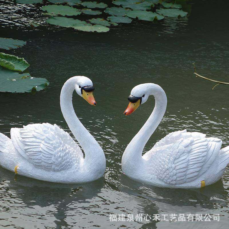 仿真鸭鸡天鹅摆件庭院仿真动物草地幼儿园树脂模型景观装饰品