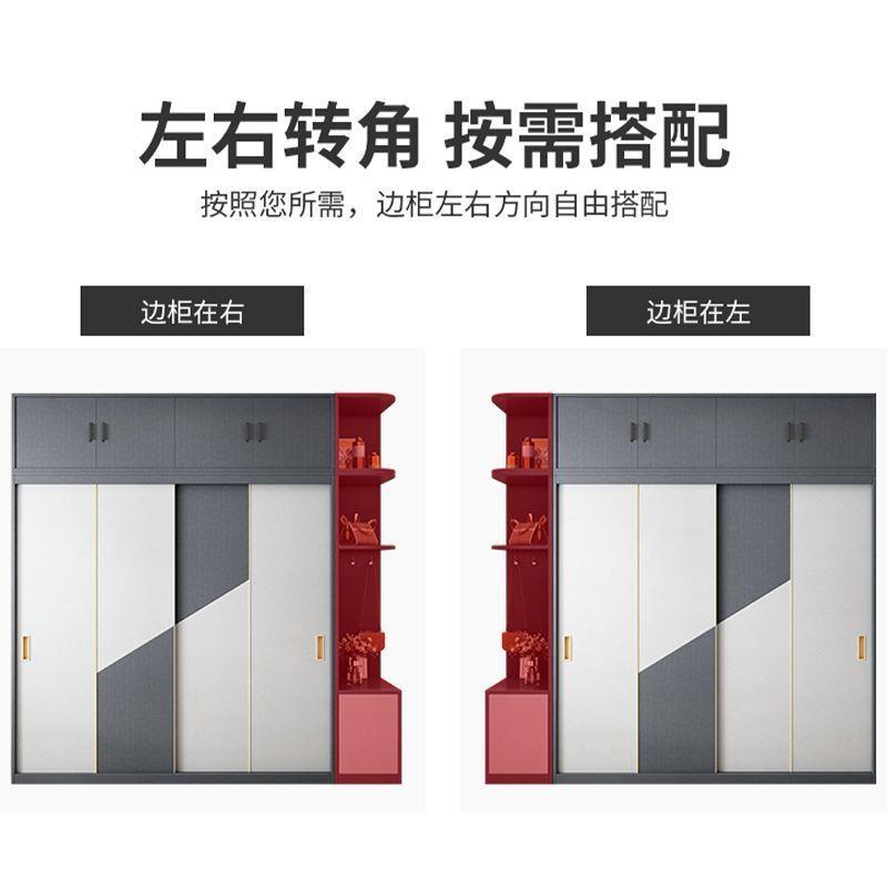 简易衣柜小KLZ户型推柜拉门出房家用推拉卧室租组合现代简约门木