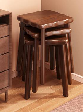 实木子家FJ-36880用可叠放人备桌用凳餐化妆梳妆凳结凳实耐用新中