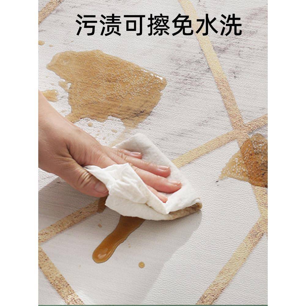纯水色皮革地毯可擦联系客服洗卧室客厅满铺垫子vpc防水防几滑茶