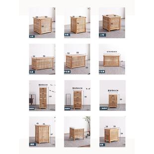 大X哕1邮号木箱有盖储物箱整理可实坐收包纳箱网格箱凳洗衣A0012