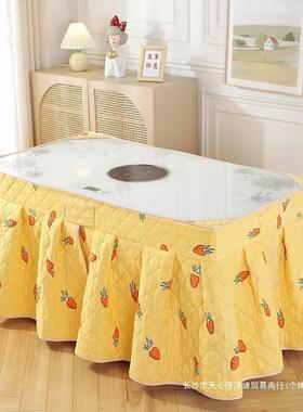 烤火桌罩长方形电炉桌子布罩厚罩茶几电暖加套炉86941烤火炉桌套