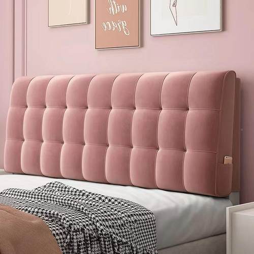 新枕榻款床头靠垫靠背xCX6bmAX床软包榻米靠大自粘靠床罩床上垫无