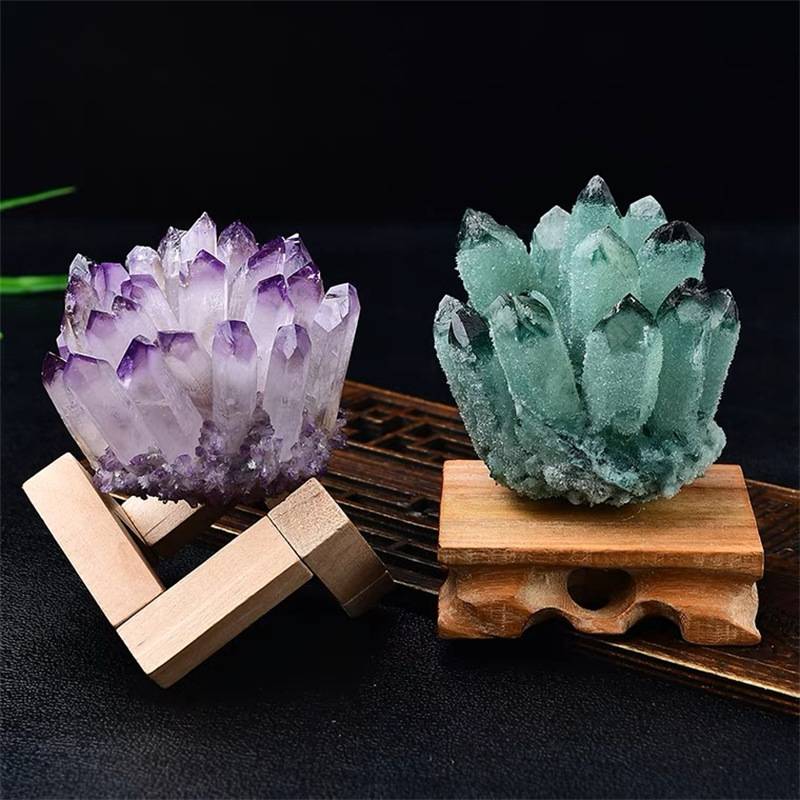 厂家 黄水晶簇绿幽灵晶簇白水晶簇紫水晶簇摆件收藏工艺品装饰
